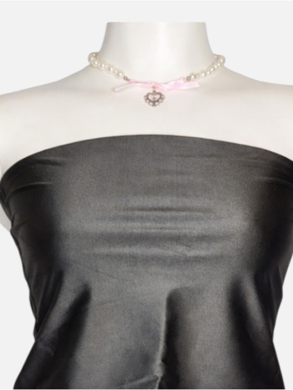 Second Skin RD Style Metallic Charcoal Bustier Top Small Quiet Glam NWT
